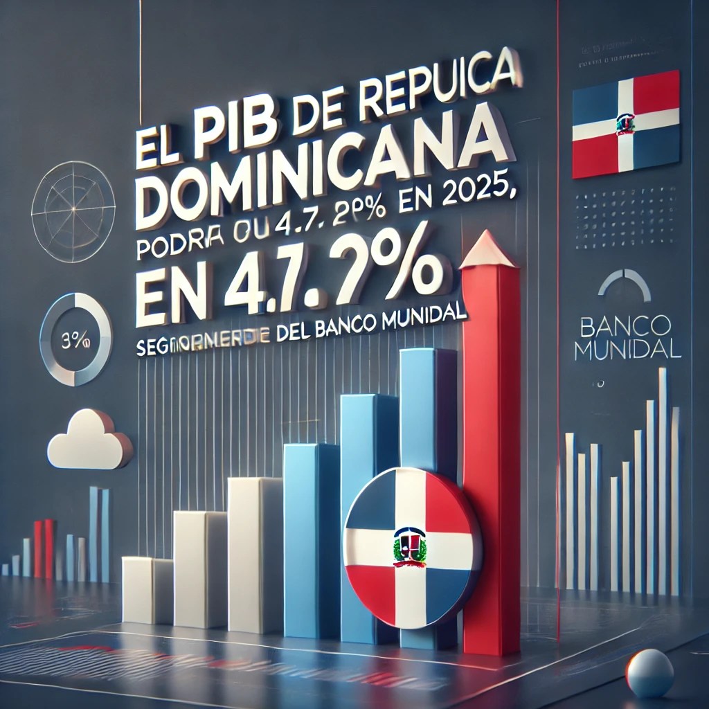 El PIB de República Dominicana podría crecer un 4.7 % en 2025, según informe del Banco&nbsp;Mundial